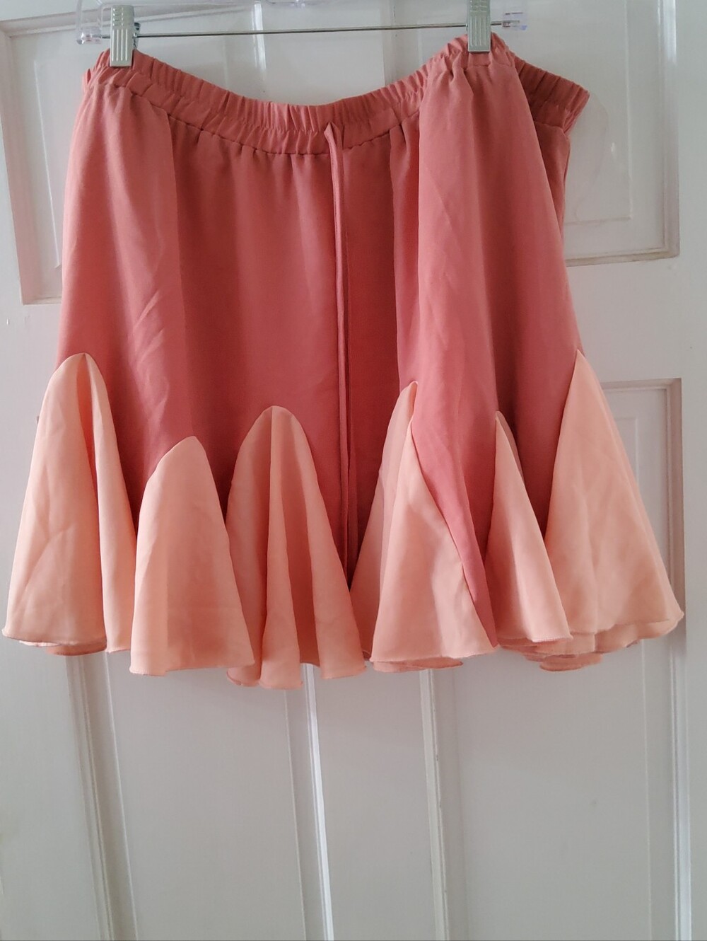 Perfectly Priscilla Women’s 3X Coral Pink Ruffle Skort Plus Size NWOT